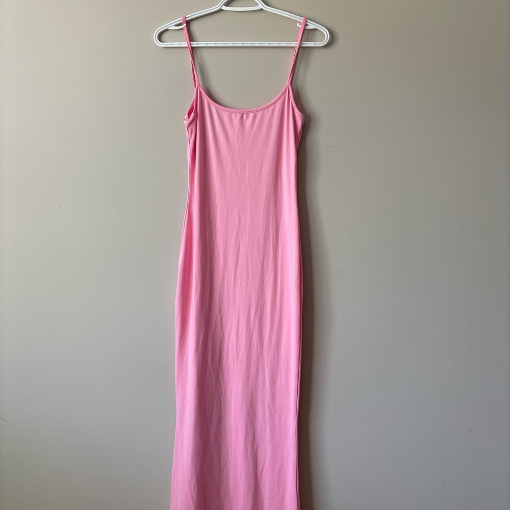Elegant Pink Bodycon Maxi Dress